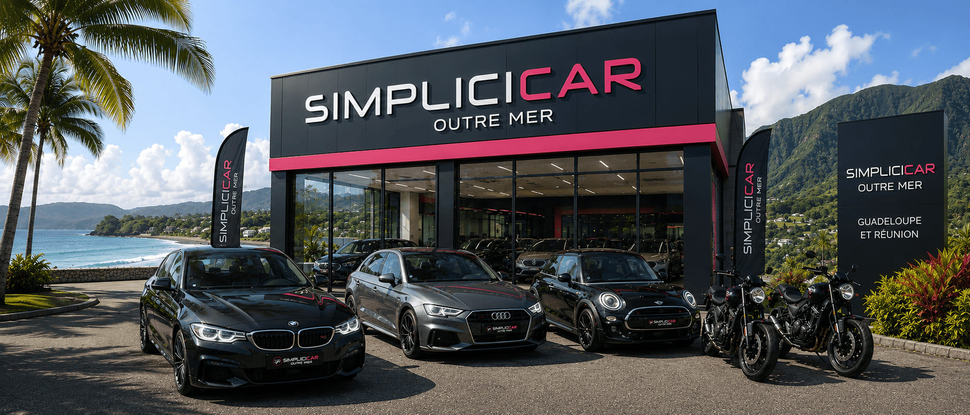 Concession Simplicicar en Guadeloupe et à La Réunion, véhicules d'occasion en outre-mer